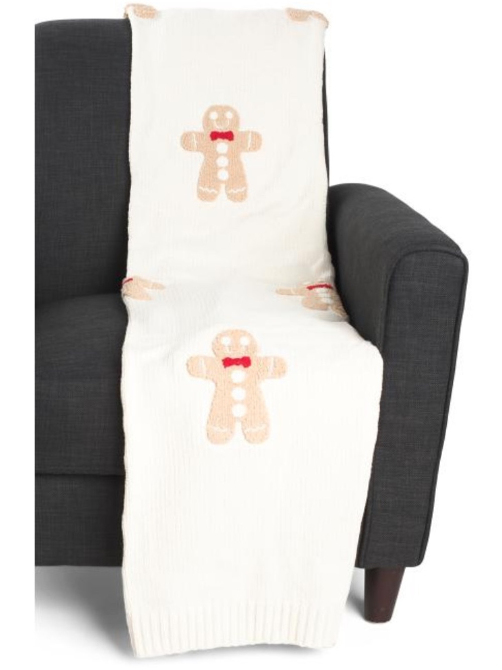 Martha Stewart Cozy Gingerbread Man Throw Blanket